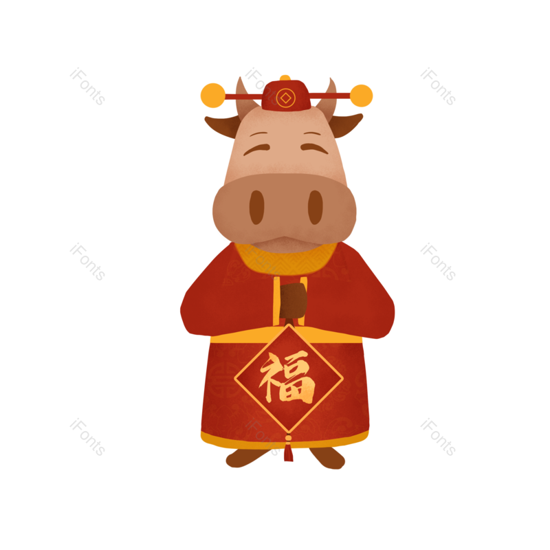春节图片,过年元素,福字PNG,拜年免抠素材